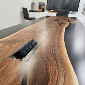 Custom Boardroom Tables with Built-In Power Ports